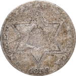 1858 Three (3) Cent Silver