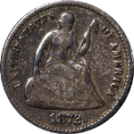 1872-P Seated Liberty Half Dime