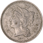 1873 Three (3) Cent Nickel