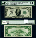 FR. 2001 D $10 1928-A Federal Reserve Note Cleveland D-A Block Gem PMG CU65 EPQ