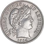 1914-P Barber Dime