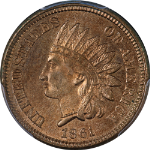 1861 Indian Cent PCGS MS64 Superb Eye Appeal Strong Strike