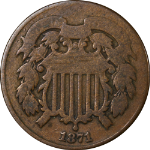 1871 Two (2) Cent Piece