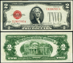 FR. 1508 $2 1928-G Legal Tender E-A Block AU+