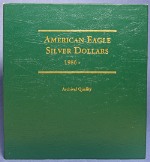 Used Littleton Silver Eagle 1986-2009 3 Page Album - Archival Quality, No Coins