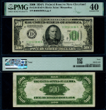 FR. 2202 D $500 1934-A Federal Reserve Note Cleveland D-A Block PMG XF40