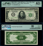 FR. 2202 D $500 1934-A Federal Reserve Note Cleveland D-A Block Choice PMG CU63 EPQ