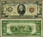 FR. 2305 $20 1934-A Hawaii Note L-A Block Fine+