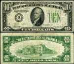FR. 2005 B $10 1934 Federal Reserve Note Mule New York B-B Block DGS Fine