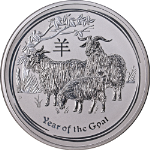 2015 Australia Silver 30 Dollar Lunar Goat (Series 2) 1 Kilo 32.15 ozs .9999