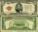 FR. 1531* $5 1928-F Legal Tender *-A Block Fine+ Star