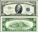 FR. 1708 $10 1953-B Silver Certificate A-A Block Choice CU