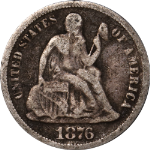 1876-P Seated Liberty Dime