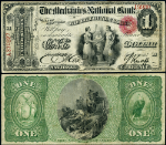 New York NY-New York $1 1865 National Bank Note Ch #1250 Mechanics NB of the City VF