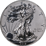 2012-S Silver American Eagle $1 NGC Reverse PF70 Black Core 25th Anniv STOCK