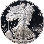 1999-P Silver American Eagle $1 PCGS PR69 DCAM