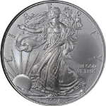 2008-W Silver American Eagle $1 NGC MS70 Burnished Brown Label - Spots