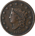 1831 Large Cent &#39;Large Letters&#39; Choice VF/XF N.7 R.1 Great Eye Appeal