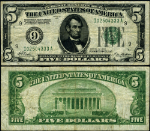 FR. 1950 I $5 1928 Federal Reserve Note Minneapolis I-A Block VF