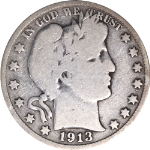 1913-P Barber Half Dollar