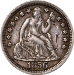 1856-P Seated Liberty Dime - Large Date
