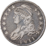 1811 Bust Half Dollar Small &#39;8&#39; Choice VF+ 0-110 R.1 Nice Eye Appeal Nice Strike