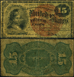 FR. 1271 15 c. 4th Issue Fractional Note VG+