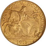 1915-S Pan-Pacific Commemorative Gold $2.50 NGC MS66 Superb Eye Appeal