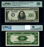 FR. 2202 G $500 1934-A Federal Reserve Note Chicago G-A Block PMG VF30