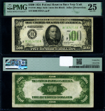 FR. 2201 B $500 1934 Federal Reserve Note New York B-A Block DGS PMG VF25