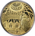 2001 Canada Gold $100 Library of Parliament 14kt 1/4oz Proof - COA Only