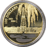 2002 Canada Gold $100 Raising a Harvest of Black Gold 14kt 1/4oz Proof - COA