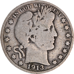 1913-P Barber Half Dollar