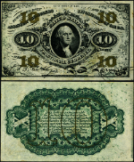 FR. 1256 10 c. 3rd Issue Fractional Note AU+