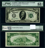 FR. 2001 D $10 1928-A Federal Reserve Note Cleveland D-A Block Choice PMG CU63 EPQ