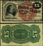 FR. 1267 15 c. 4th Issue Fractional Note XF