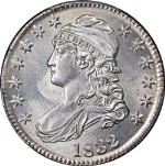1832 Bust Half Dollar Small Letters PCGS MS64 0-118 R.1 Superb Eye Appeal