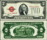 FR. 1507 $2 1928-F Legal Tender D-A Block AU+