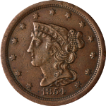 1854 Half Cent