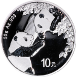 2023 China 10 Yuan 30 Gram Silver Panda BU - STOCK
