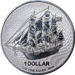 2023 Cooks Islands 1 Ounce Silver - $1 H.M.S. Bounty - BU - STOCK