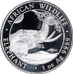 2023 Somalia 1 Ounce Silver - Elephant - BU - STOCK