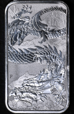 2023 Australia 1 Ounce Silver Bar - Dragon - BU - STOCK