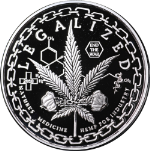 2018 Cannibas Legalized Collection 1 oz Silver - Washington D.C. Issue - STOCK