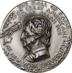 Hall of Fame for Great Americans .999+ Silver Medal - Edgar Allen Poe 72.7gr