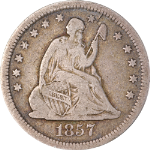 1857-O Seated Liberty Quarter