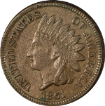 1861 Indian Cent Nice AU Nice Eye Appeal Nice Strike