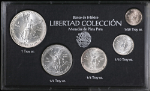 1992 Mexico 5 Coin Silver Libertad Set 1.90 oz ASW - OGP