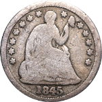 1845-P Seated Liberty Half Dime