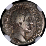 Roman Empire - Antoninus Pius AD 136-161 AR Denarius NGC Fine